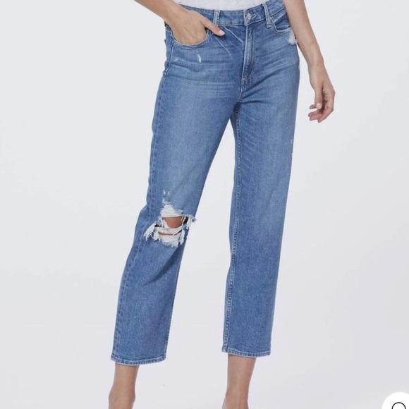 PAIGE Denim - PAIGE High Waisted Vintage Inspired Noella Relaxed Straight Leg Jeans - 26W
